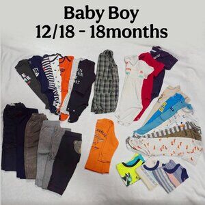 Baby Boy ✦ Clothing Lot 12-18 Months ✦ 29 Pc Bundle Carters Gap Oshkosh